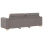 Preview: 2-teiliges Sofa Set mit Kissen aus taupe Stoff