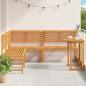 Preview: 4-teiliges Akazienholz Garten Esstisch Set