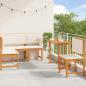 Preview: ARDEBO.de - 4-teiliges Garten Esstisch-Set mit Kissen - Massivholz Akazie