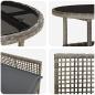 Preview: 5-teiliges Garten Esszimmer Set Grau Poly Rattan