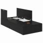 Preview: Stauraumbett Schwarz Eiche 75x190 cm Konstruierter Holz