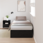 Preview: Stauraumbett Schwarz Eiche 75x190 cm Konstruierter Holz