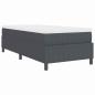 Preview: Boxspringbett Dunkelgrau und Weiß 90 x 200 cm Cordstoff