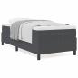 Preview: Boxspringbett mit Matratze Dunkelgrau 100 x 200 cm Cordstoff
