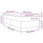 Preview: Boxspringbett mit Matratze Blau 100x200 cm Cord-Stoff