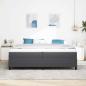 Preview: Boxspringbett Dunkelgrau und Weiß 200 x 200 cm Cordstoff