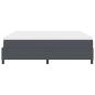 Preview: Boxspringbett Dunkelgrau und Weiß 200 x 200 cm Cordstoff
