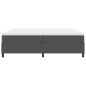 Preview: Boxspringbett Dunkelgrau und Weiß 200 x 200 cm Cordstoff