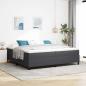 Preview: Boxspringbett Dunkelgrau und Weiß 200 x 200 cm Cordstoff