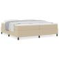 Preview: Boxspringbett mit Matratze Hellgrün Grau 200x200 cm Cordstoff