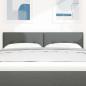 Preview: LED Kopfteil mit Knopfheftung Dunkelgrau 80 cm Stoff