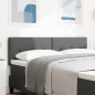 Preview: LED Kopfteil mit LED-Lichtleisten Dunkelgrau 160 cm Stoff