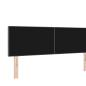 Preview: LED Kopfteil mit Knopfheftung Dunkelgrau 80 cm Stoff