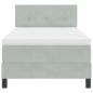 Preview: Boxspringbett mit Matratze Hellgrau 100x200 cm Samt