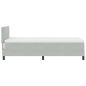 Preview: Boxspringbett mit Matratze Hellgrau 100x200 cm Samt