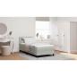 Preview: Boxspringbett mit Matratze Hellgrau 100x200 cm Samt