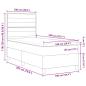 Preview: Boxspringbett mit Matratze & LED Creme 100x200 cm Stoff