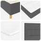 Preview: Boxspringbett mit Matratze & LED Dunkelgrau 140x200 cm Stoff