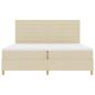 Preview: Boxspringbett mit Matratze & LED Creme 200x200 cm Stoff