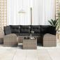 Preview: 7-teiliges Garten Sofa Set mit Kissen grau Poly Rattan