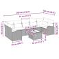 Preview: 8-teiliges Garten Sofa Set mit Kissen Grau Poly Rattan