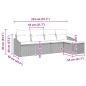 Preview: 5-teiliges Garten-Sofa-Set mit Kissen in Hellgrau