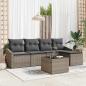 Preview: ARDEBO.de - 5-teiliges Garten-Sofa-Set mit Kissen grau Poly-Rattan