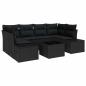 Preview: Sofa Set 7 stk. Schwarz [Synthetisch]: Poly Rattan
