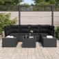 Preview: Sofa Set 7 stk. Schwarz [Synthetisch]: Poly Rattan