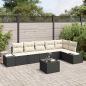Preview: ARDEBO.de - 6-teiliges Garten Sofa Set mit Kissen Braun Poly Rattan
