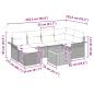 Preview: 7-teiliges Garten Sofa Set mit Kissen Beige Poly Rattan Akazie