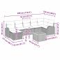 Preview: 8-teiliges Garten-Sofa-Set mit Kissen Beige Poly Rattan