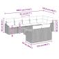 Preview: Gartensofa-set mit Kissen 9 pcs Beige Poly-Rattan