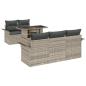 Preview: Gartensofa-set mit Kissen 6 pcs Hellgrau Poly-Rattan