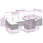 Preview: 8-teiliges Garten Sofa Set mit Kissen in Hellgrau aus Poly Rattan