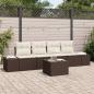 Preview: ARDEBO.de - 5-teiliges Garten Sofa Set mit Kissen in Braun aus Poly Rattan