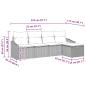 Preview: ARDEBO.de - 5-teiliges Garten Sofa Set mit Kissen Grau Poly Rattan
