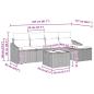 Preview: 6-teiliges Garten-Sofa-Set mit Kissen Grau Poly-Rattan