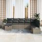 Preview: 8-teiliges Garten Sofa Set mit Kissen graues Poly-Rattan