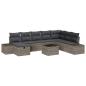 Preview: Gartensofa-set 9 stk. Grau Poly-Rattan