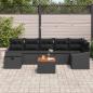 Preview: Gartensofa-set 8 stk. Schwarz Poly Rattan