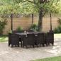 Preview: ARDEBO.de - 9-teiliges Garten Essset mit Kissen, braunes Poly-Rattan