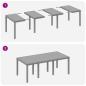 Preview: Garten Essgruppe 9 pcs Hellgrau Polypropylen