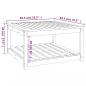 Preview: Gartentisch 82,5x82,5x45 cm Massivholz Douglasie