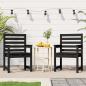 Preview: Gartenstühle 2 Stk. Schwarz 60x48x91 cm Massivholz Kiefer