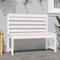 Preview: Gartenbank Weiß 109 cm Massivholz Kiefer