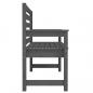 Preview: Gartenbank Grau 109x48x91,5 cm Massivholz Kiefer