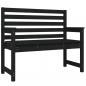 Preview: ARDEBO.de - Gartenbank Schwarz 109x48x91,5 cm Massivholz Kiefer