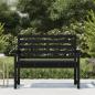 Preview: Gartenbank Schwarz 109x48x91,5 cm Massivholz Kiefer