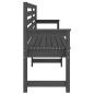 Preview: Gartenbank Grau 203,5x48x91,5 cm Massivholz Kiefer